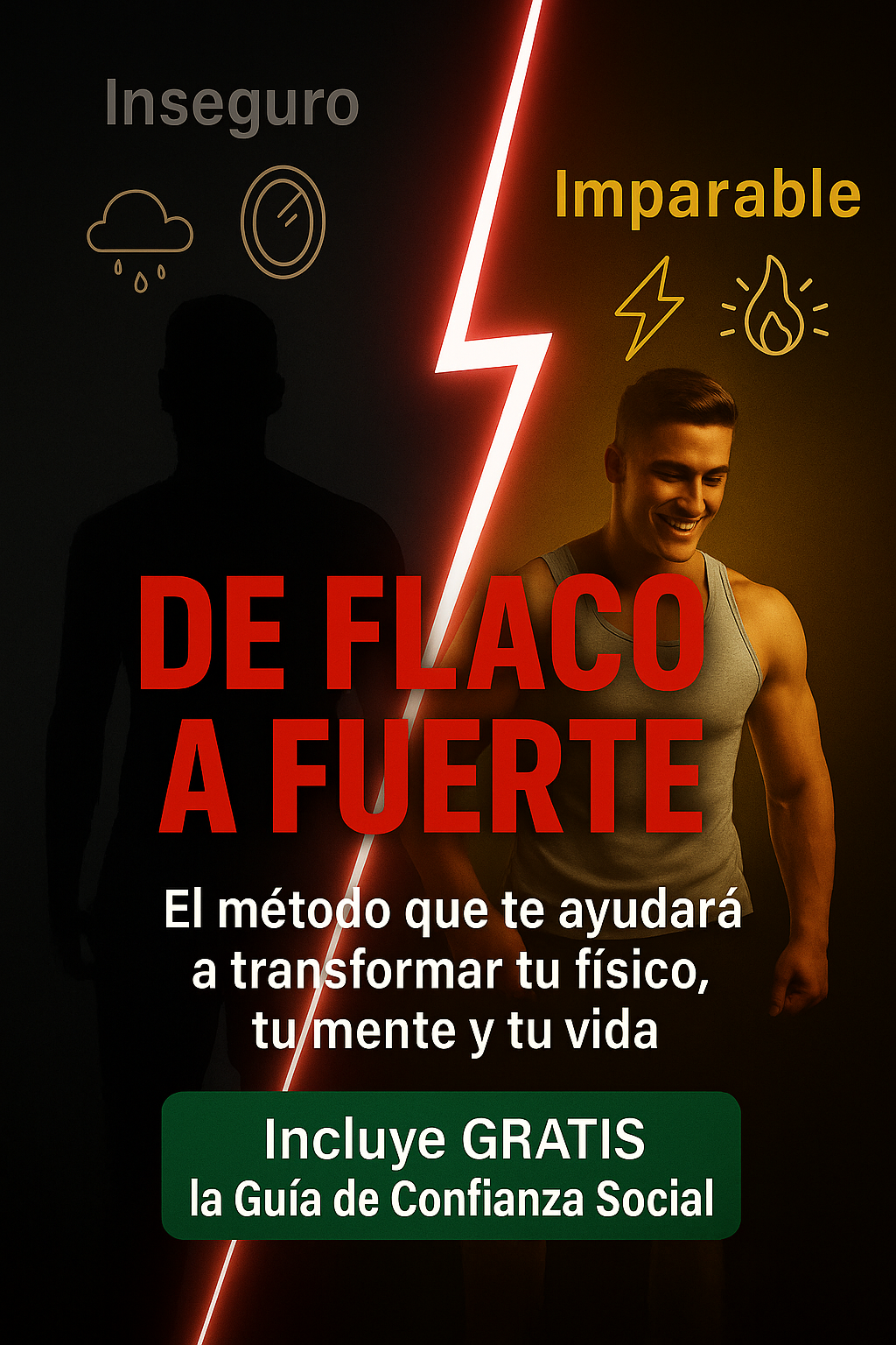 DE FLACO A FUERTE El método que te ayudará a cambiar tu físico y tu vida...